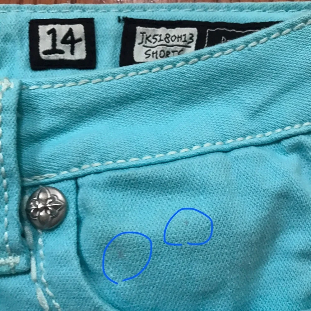 Miss Me girls 14 aqua shorts